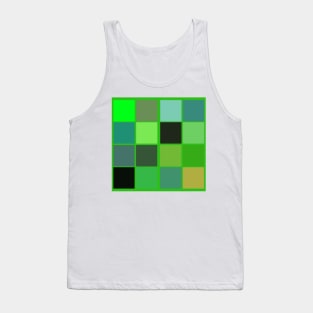 green blue and grey abstract geometrical pattern Tank Top